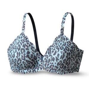 Reversible / convertable leopard and black bra — size 34D